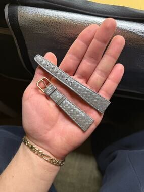 KREISLER Braided Calfskin Leather 19mm Watch Band Strap